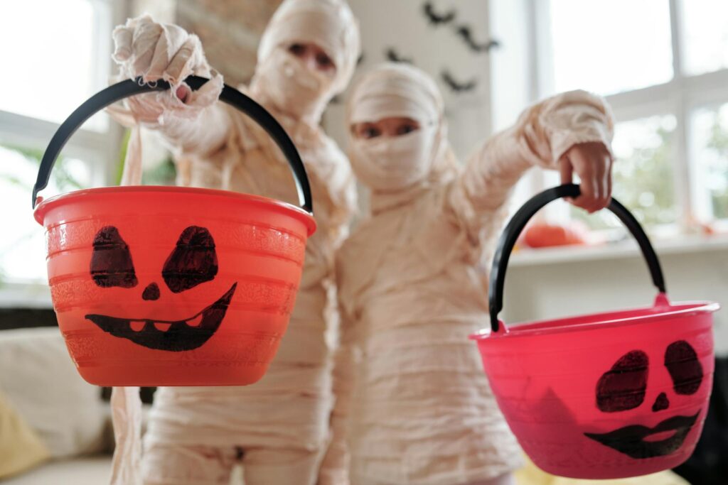 Halloween treat buckets