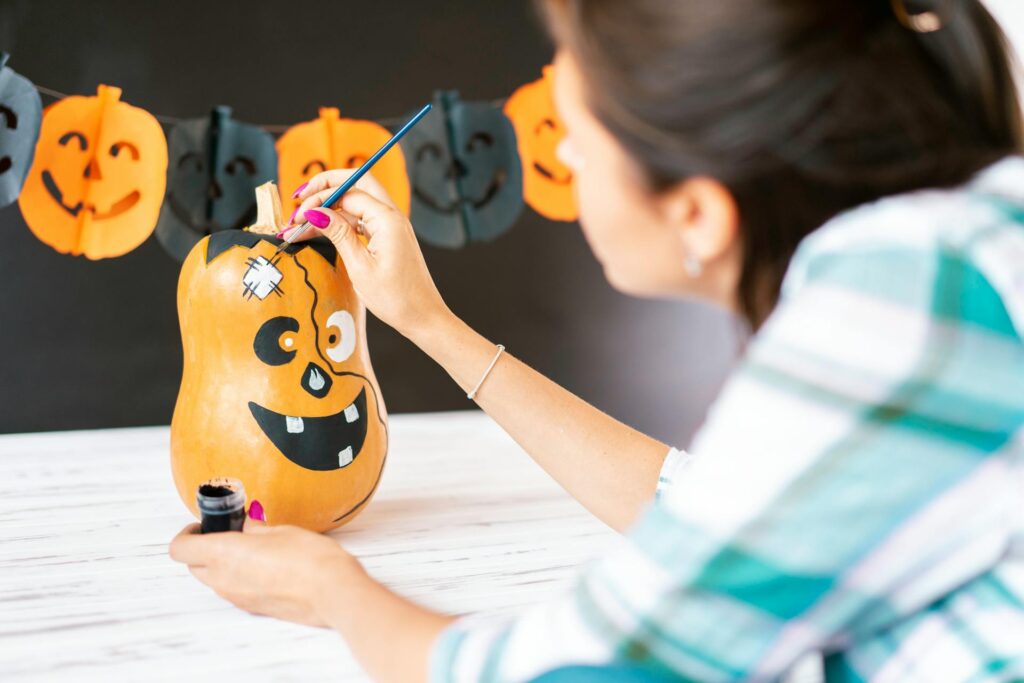 painting pumpkins