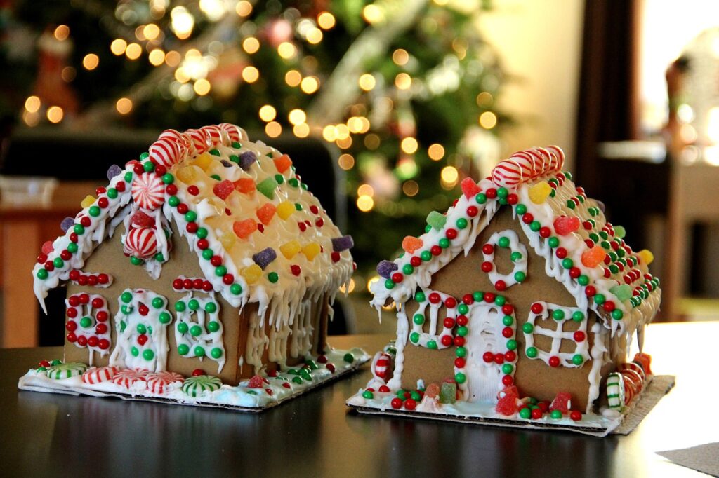 gingerbread house making