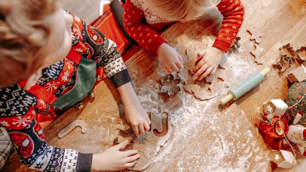 Christmas cookie making