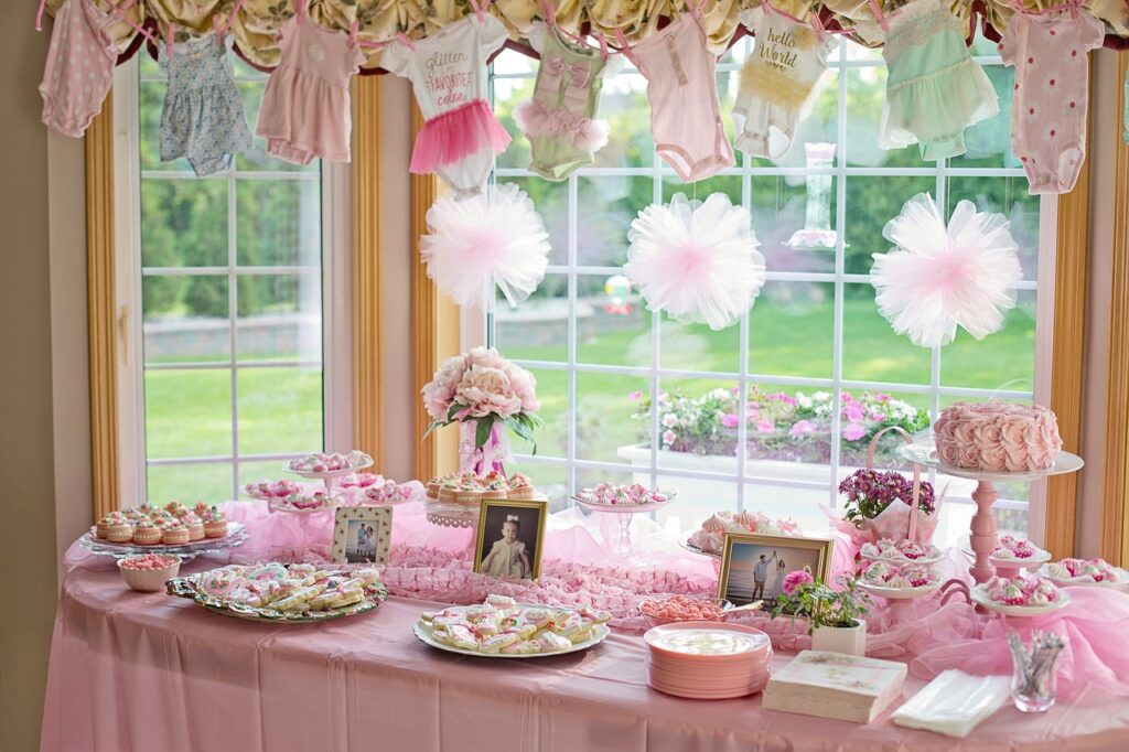 pretty pink baby shower