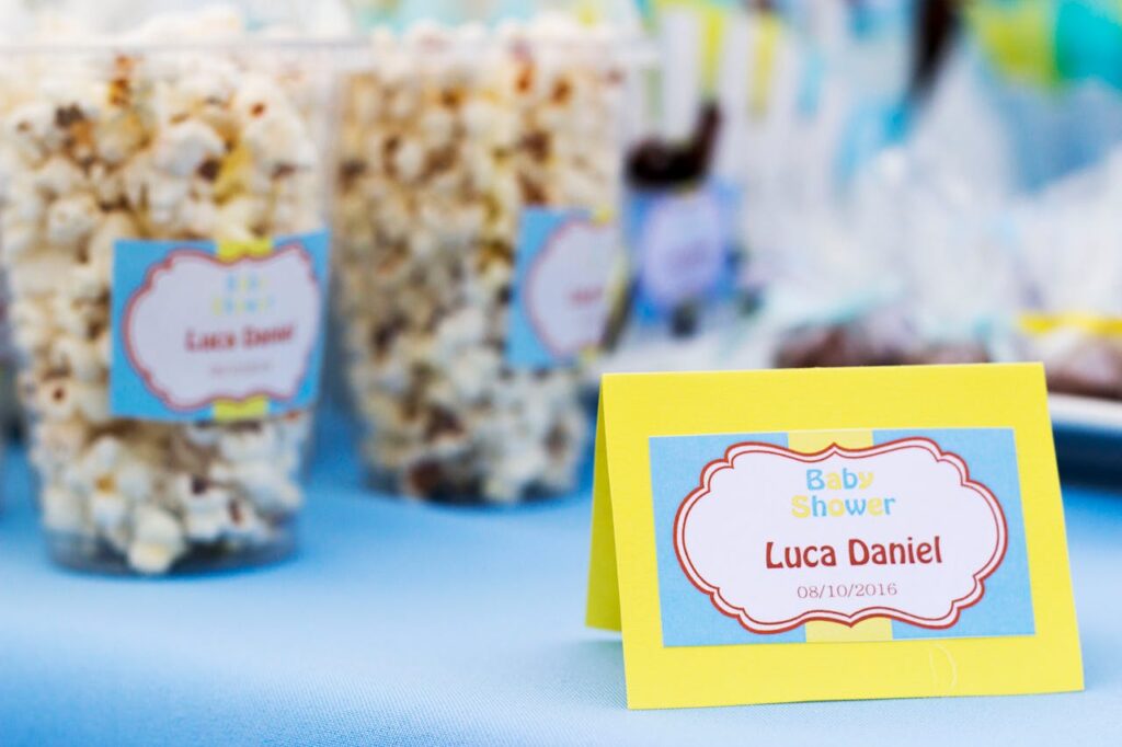 popcorn baby shower theme